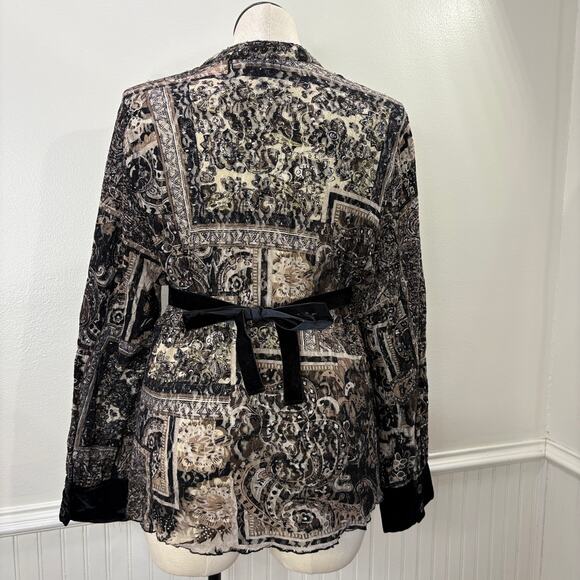 Lane Bryant Size 18/20 Top Velvet Embellished Sheer Mesh Fairy Grunge Whimsigoth - Picture 2 of 16